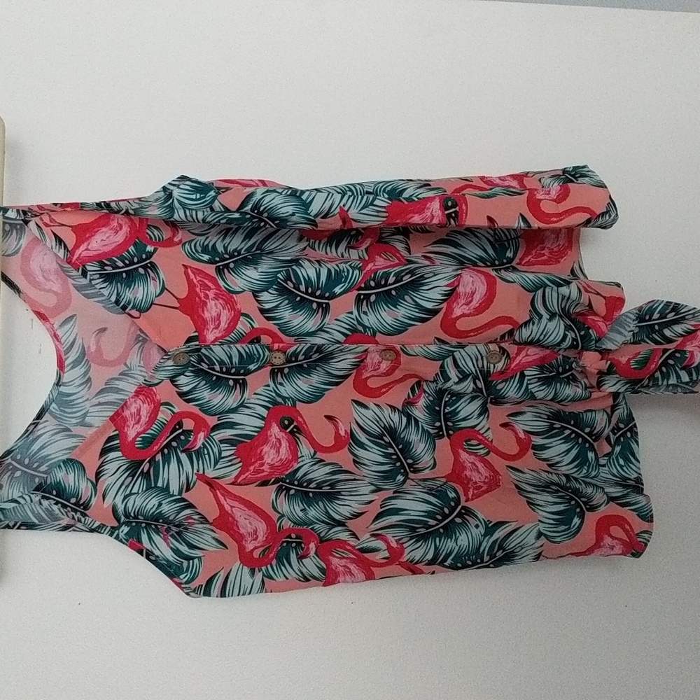 Tropical Spaghetti Strap Top XL